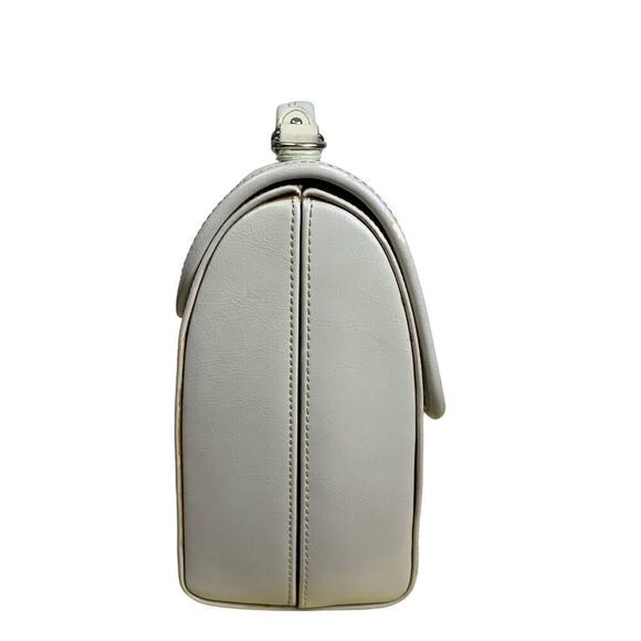 Rosenio Splendid Beige Structured Doctors Handbag Bag w Shoulder Strap - Picture 5 of 16